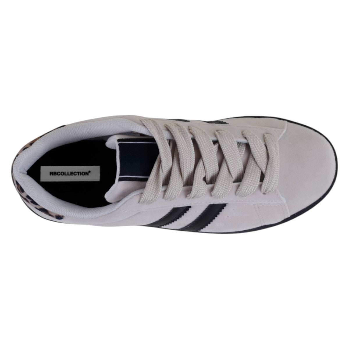 Foto 3 | Tenis Con Cordones Exterior Gamuza Sintética Color Blanco Para Mujer De Rbcollection
