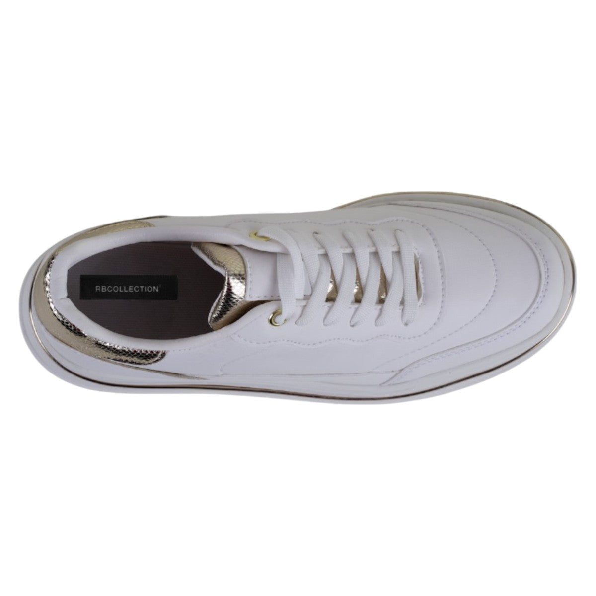 Foto 4 pulgar | Tenis Tipo Deportivo Exterior Piel Vegana Color Blanco Para Mujer De Rbcollection