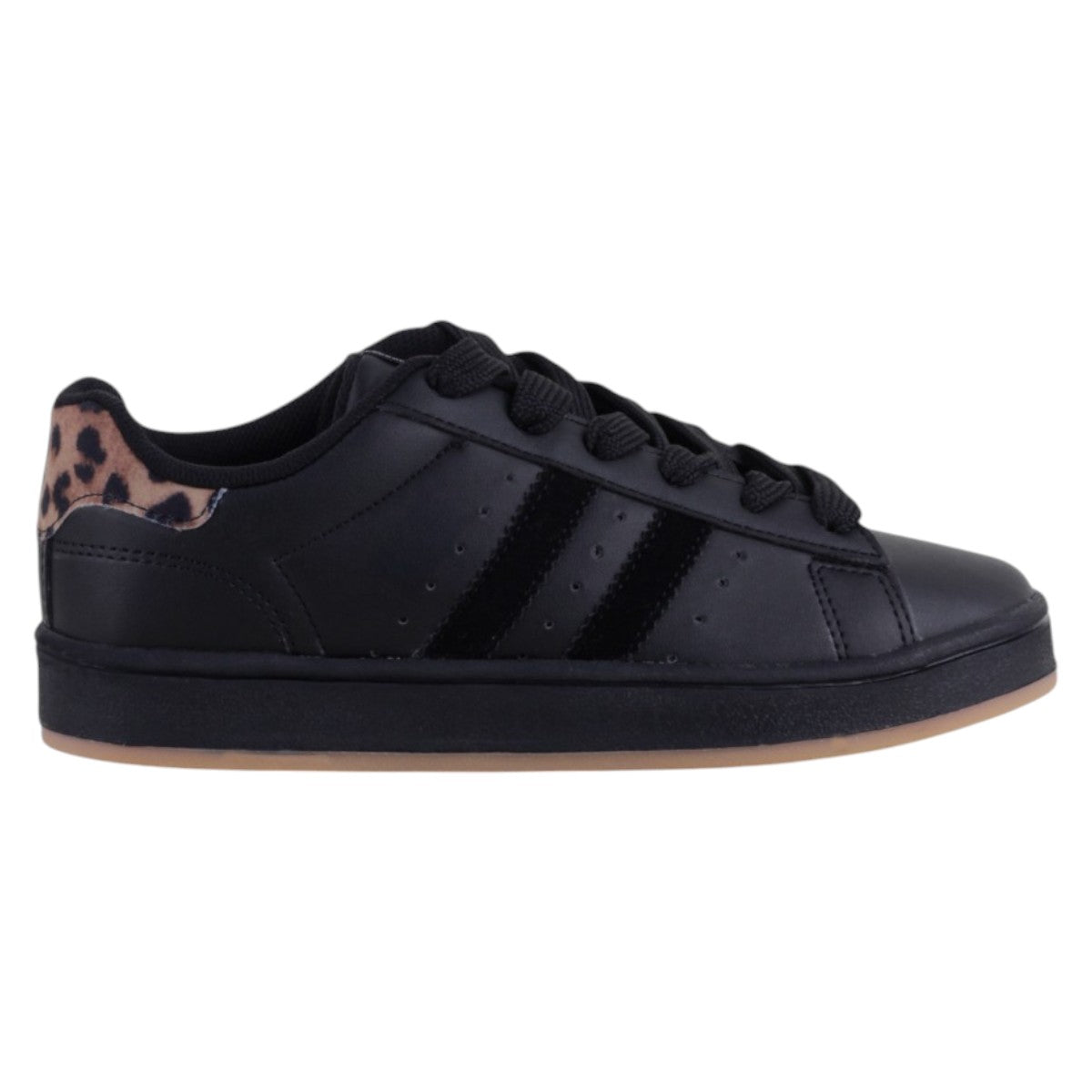 Foto 3 pulgar | Tenis Con Cordones Exterior Piel Vegana Color Negro Para Mujer De Rbcollection