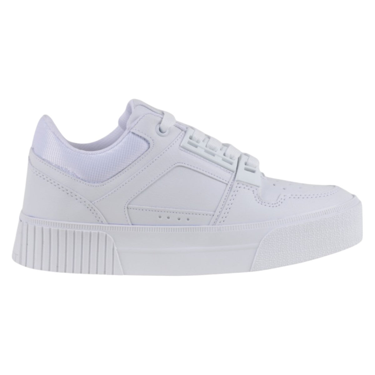 Foto 3 pulgar | Tenis Con Cordones Exterior Piel Vegana Color Gris Para Mujer De Rbcollection