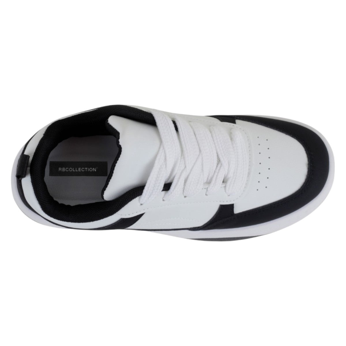 Foto 4 pulgar | Tenis Con Cordones Exterior Piel Vegana Color Negro Para Mujer De Rbcollection