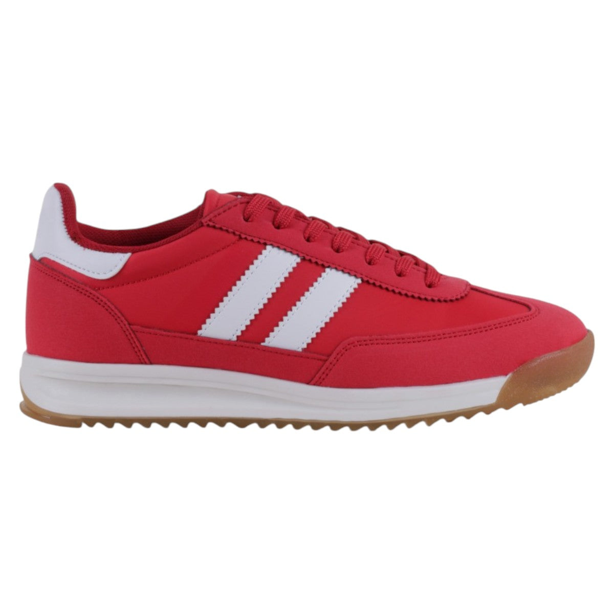 Foto 2 | Tenis Con Cordones Exterior Piel Vegana Color Rojo Para Mujer De Rbcollection