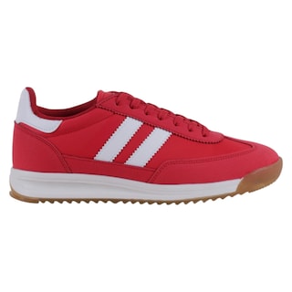 Foto 2 | Tenis Con Cordones Exterior Piel Vegana Color Rojo Para Mujer De Rbcollection