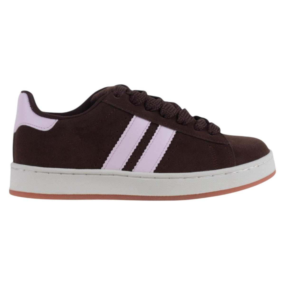 Foto 2 | Tenis Con Cordones Exterior Gamuza Sintética Color Café Para Mujer De Rbcollection