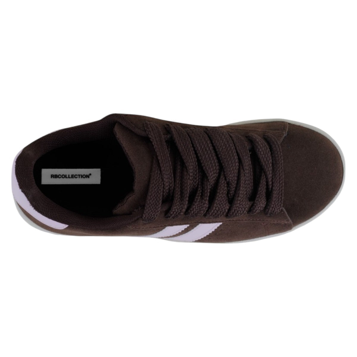 Foto 4 pulgar | Tenis Con Cordones Exterior Gamuza Sintética Color Café Para Mujer De Rbcollection