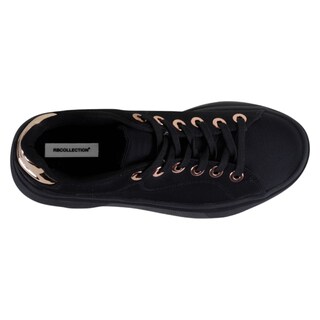 Foto 3 | Tenis Con Cordones Exterior Textil Color Negro Para Mujer De Rbcollection