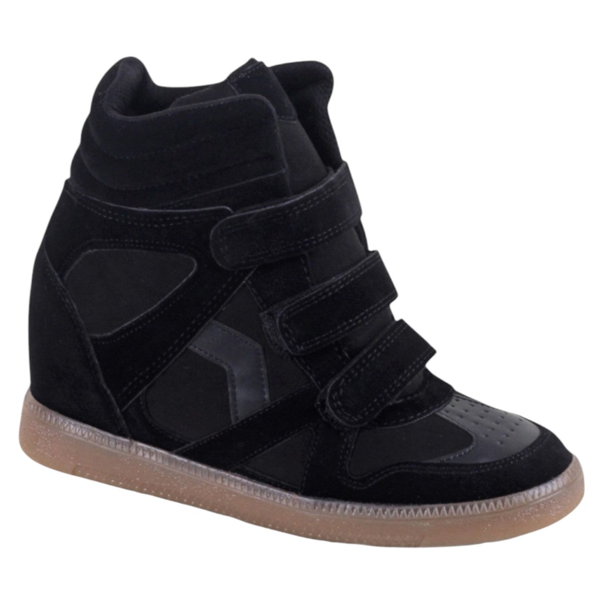 Foto 1 | Tenis Botín Exterior Gamuza Sintetica Color Negro Para Mujer De Rbcollection