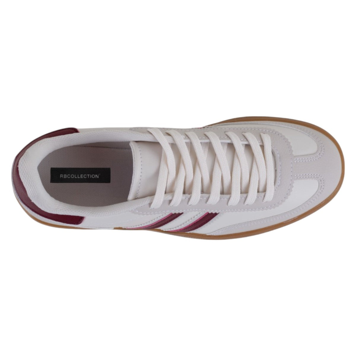 Foto 3 | Tenis Con Cordones Exterior Piel Vegana Color Blanco Para Mujer De Rbcollection