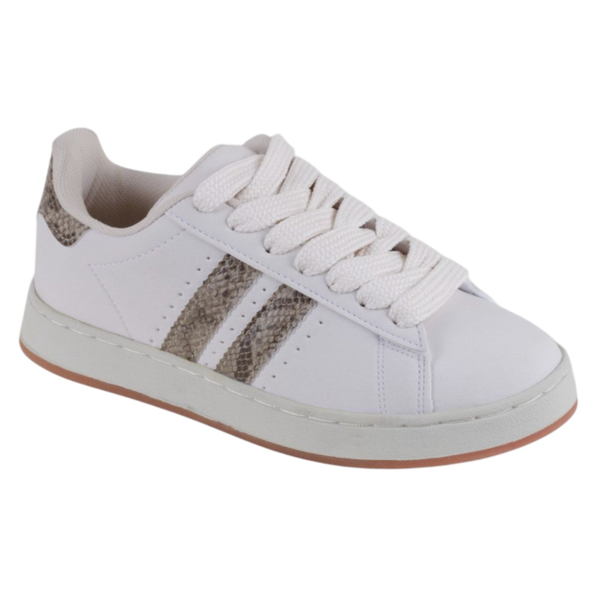 Tenis Con Cordones Exterior Gamuza Sintética Color Blanco Para Mujer De Rbcollection