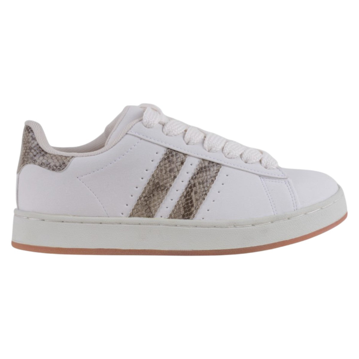 Foto 3 pulgar | Tenis Con Cordones Exterior Gamuza Sintética Color Blanco Para Mujer De Rbcollection