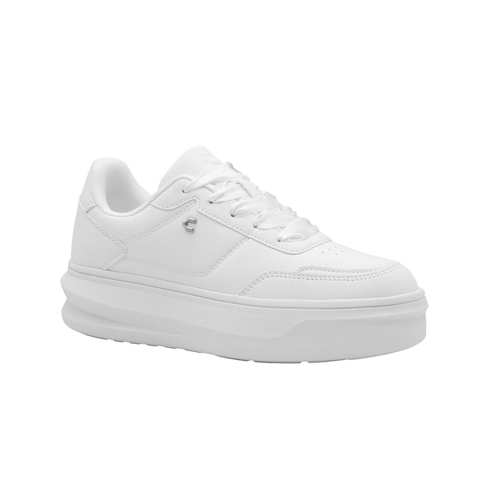 Tenis Para Mujer Charly  Urbano Color Blanco Cordones Blanco