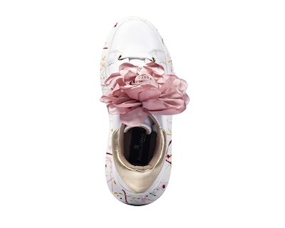 Foto 4 | Tenis De Dama A Ángelozano De Piel Sintética Tenis Flor Color Blanco
