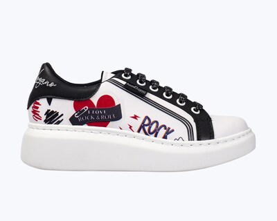 Foto 3 | Tenis De Dama A Ángelozano De Piel Sintética Tenis Rock Color Blanco