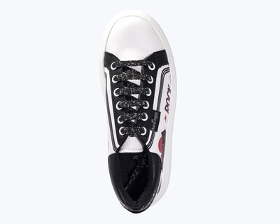 Foto 5 | Tenis De Dama A Ángelozano De Piel Sintética Tenis Rock Color Blanco