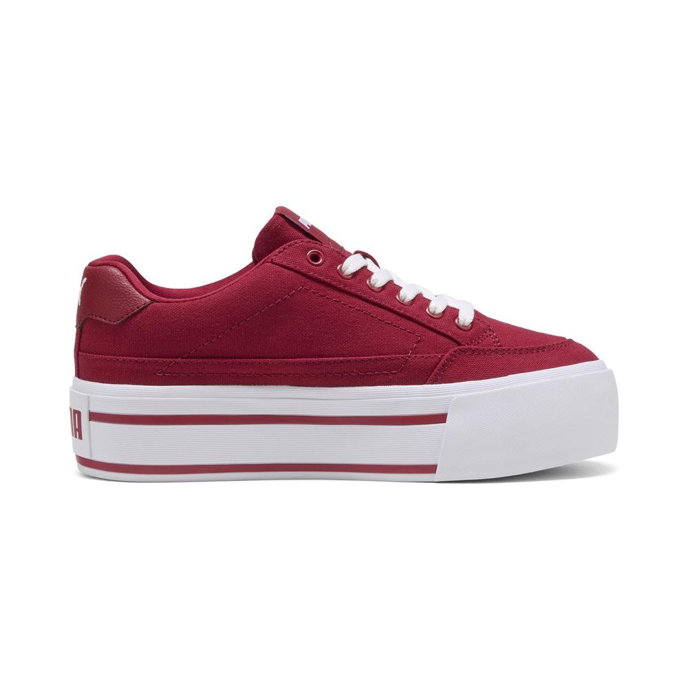 Tenis Puma Court Classic Vulc Fs Platform Para Mujer Rojo
