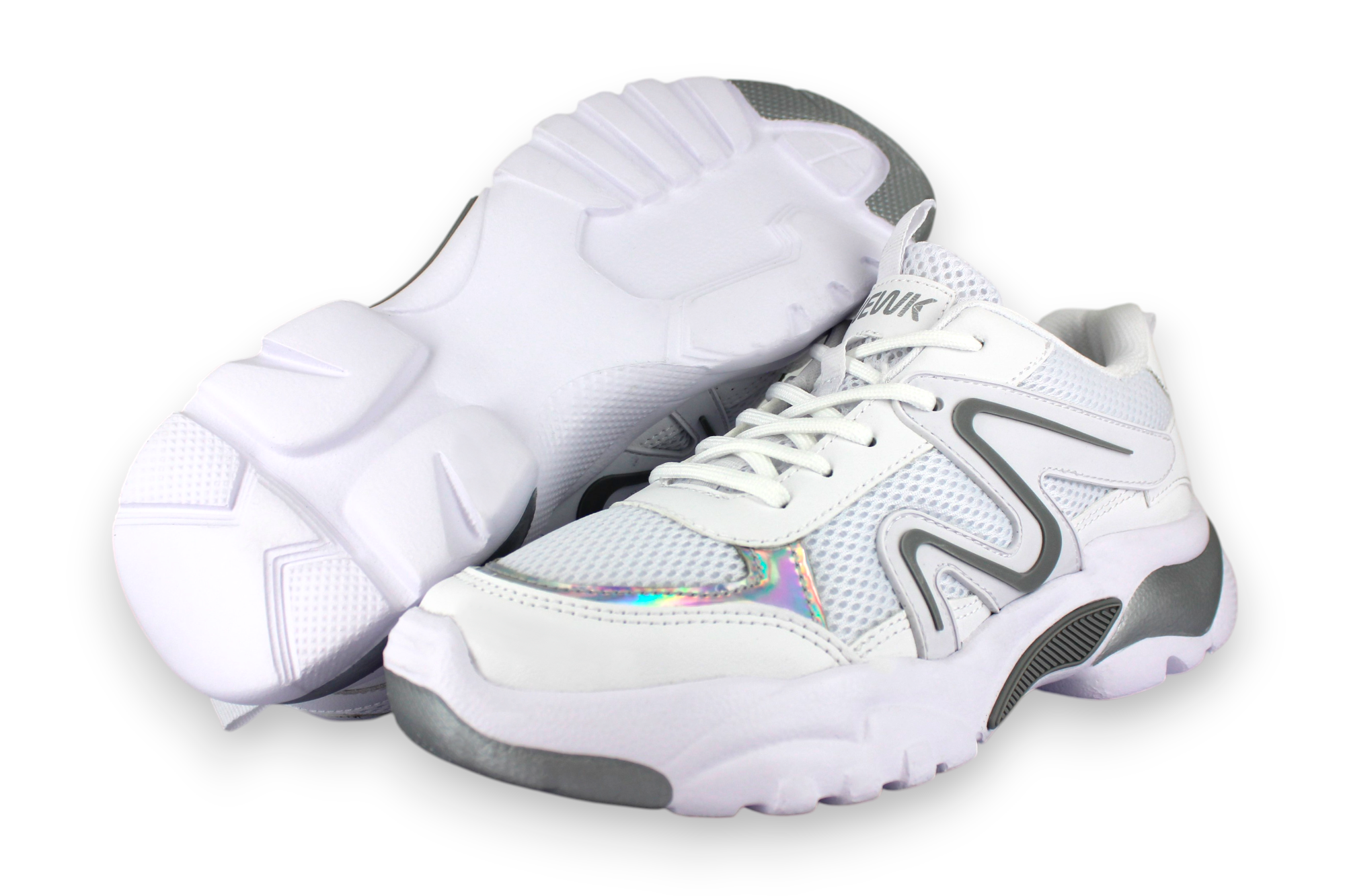 Tenis Casual Blanco Gris Mujer Coplista Newk
