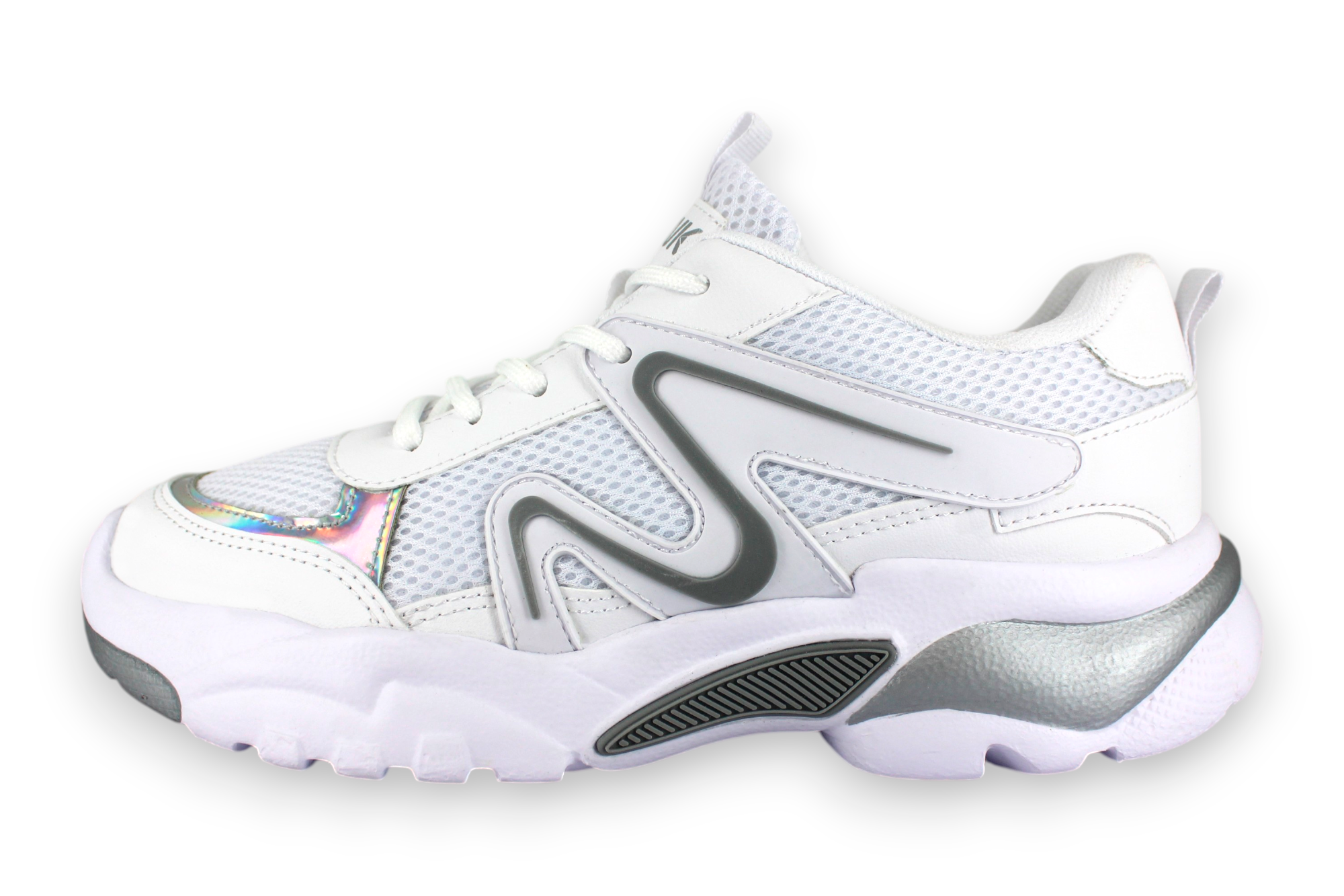 Foto 2 | Tenis Casual Blanco Gris Mujer Coplista Newk