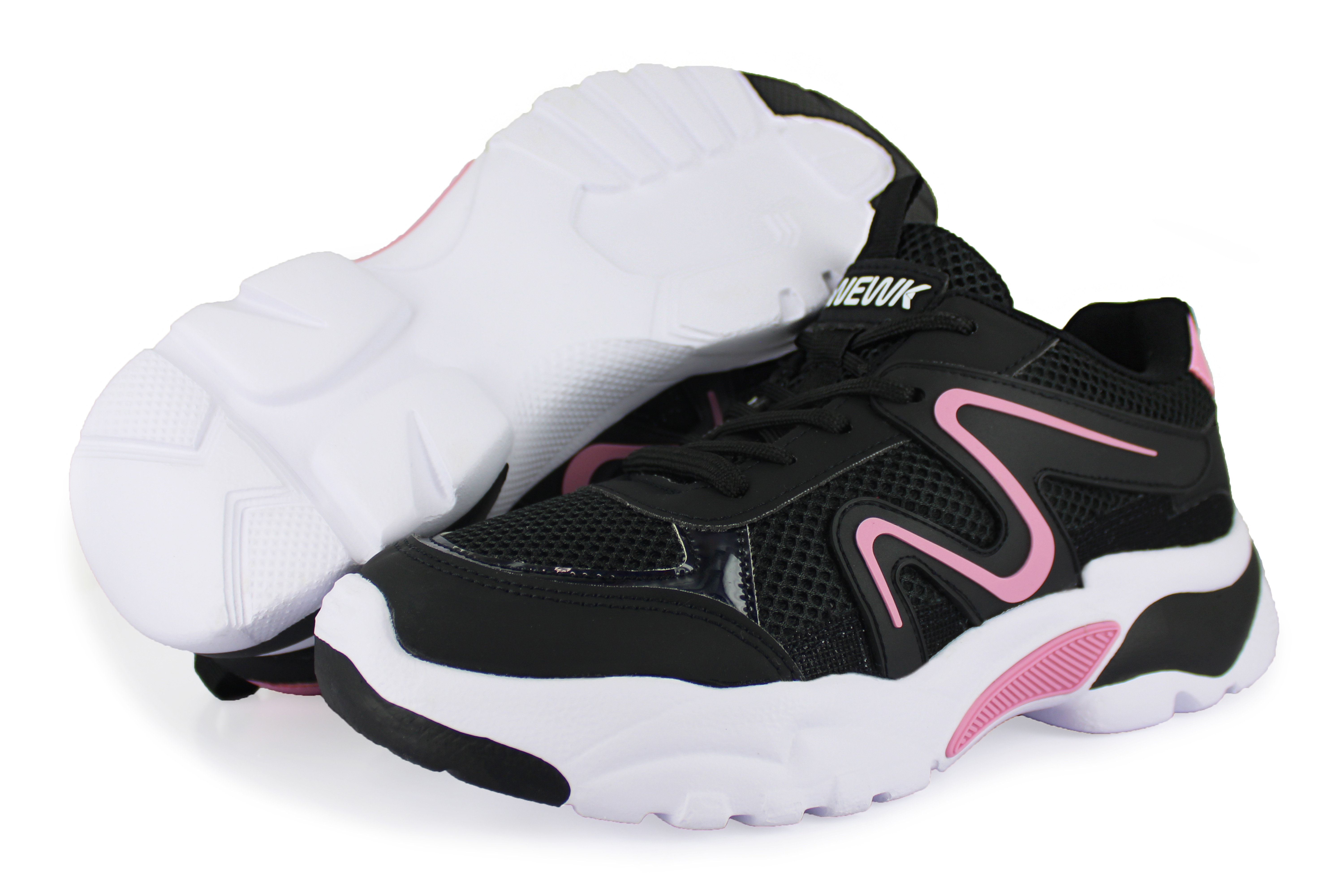 Foto 2 pulgar | Tenis Casual Negro Rosa Mujer Coplista Newk
