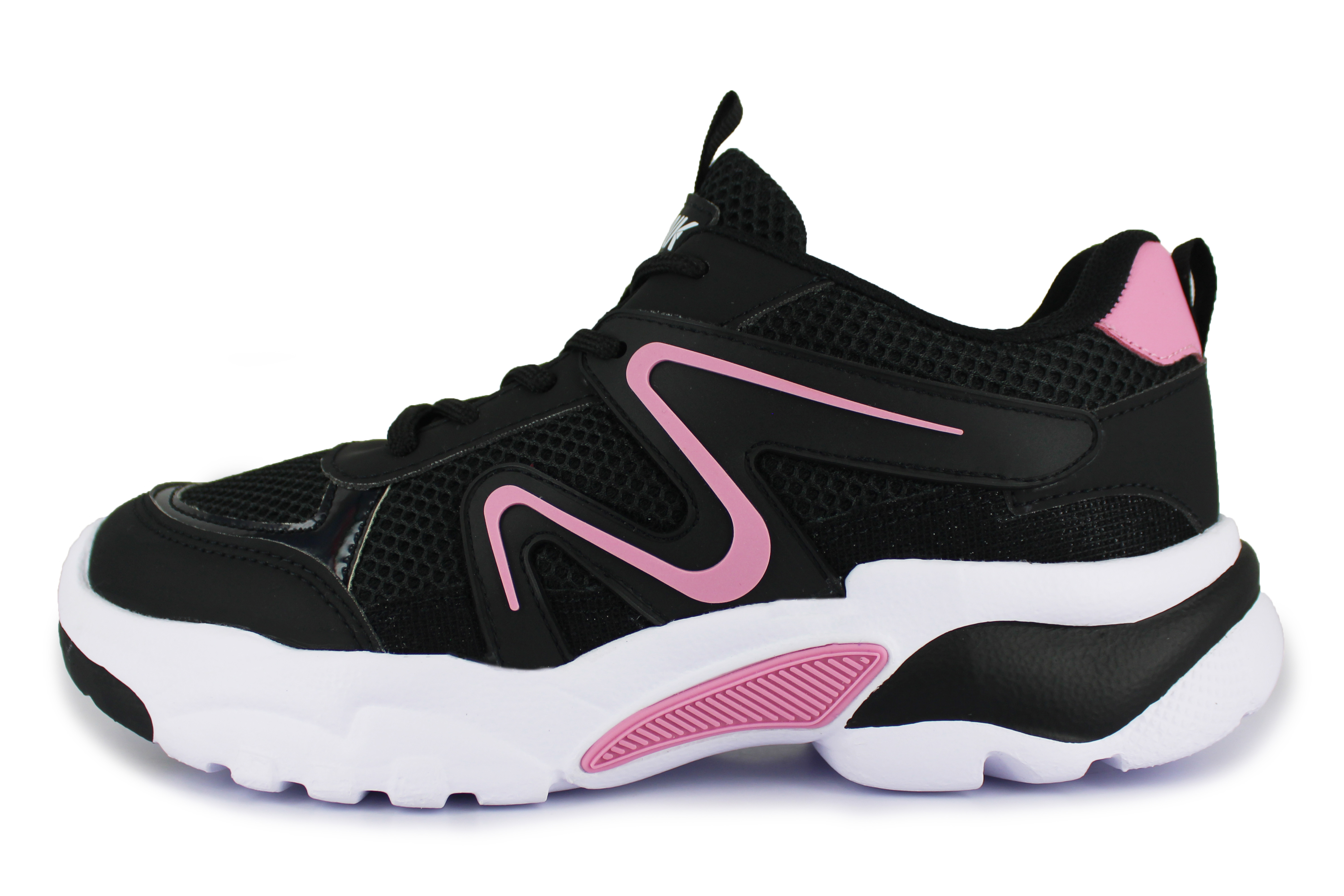 Foto 3 pulgar | Tenis Casual Negro Rosa Mujer Coplista Newk