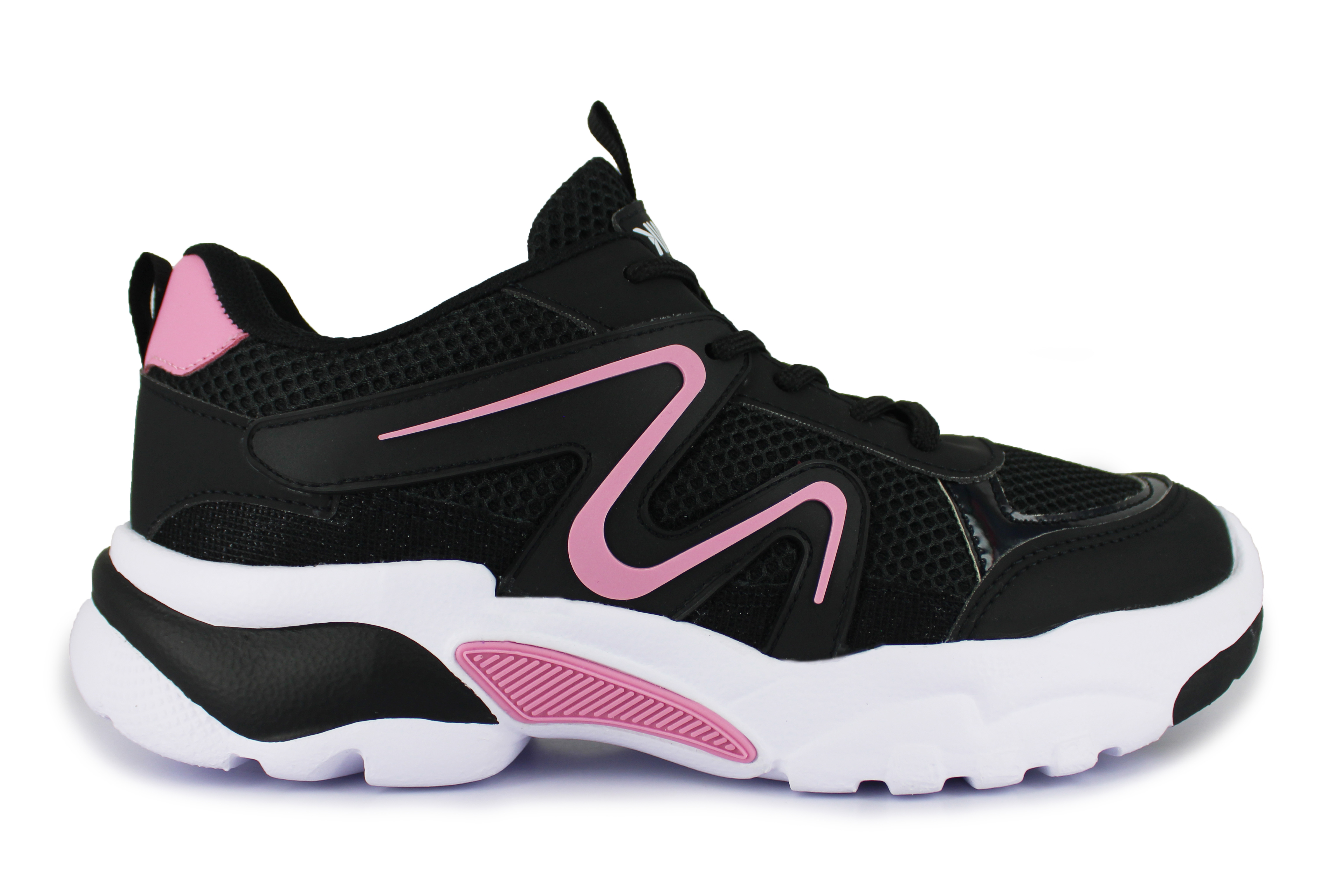 Foto 4 pulgar | Tenis Casual Negro Rosa Mujer Coplista Newk