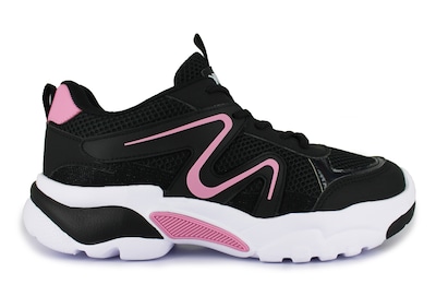 Foto 3 | Tenis Casual Negro Rosa Mujer Coplista Newk
