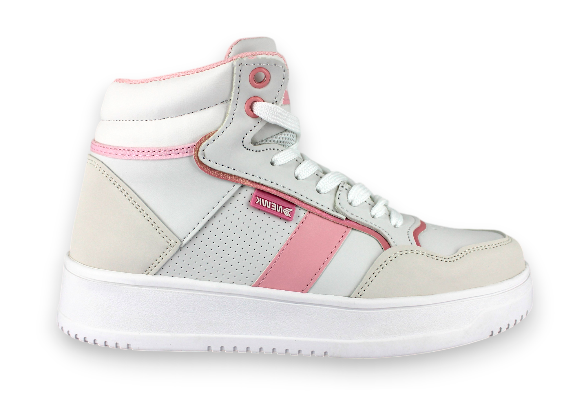 Foto 4 pulgar | Tenis Casual Blanco Rosa Mujer Improdev Newk