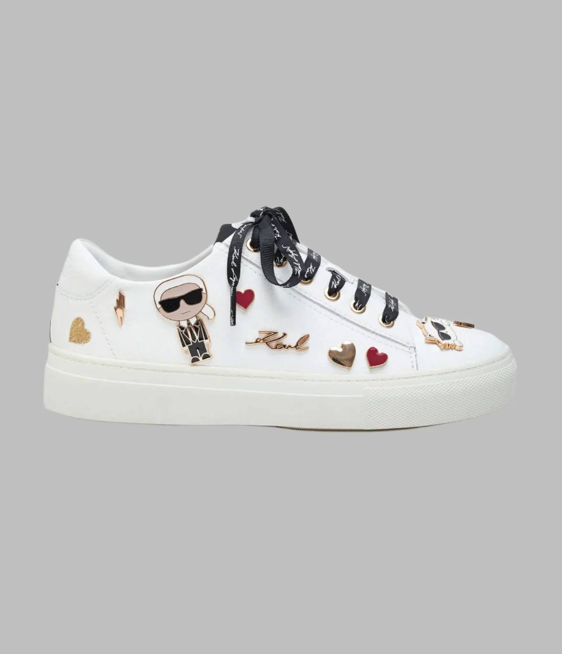 Tenis Karl Lagerfeld Sneakers Cate Pins Color Blanco Casual De Piel Mujer Original
