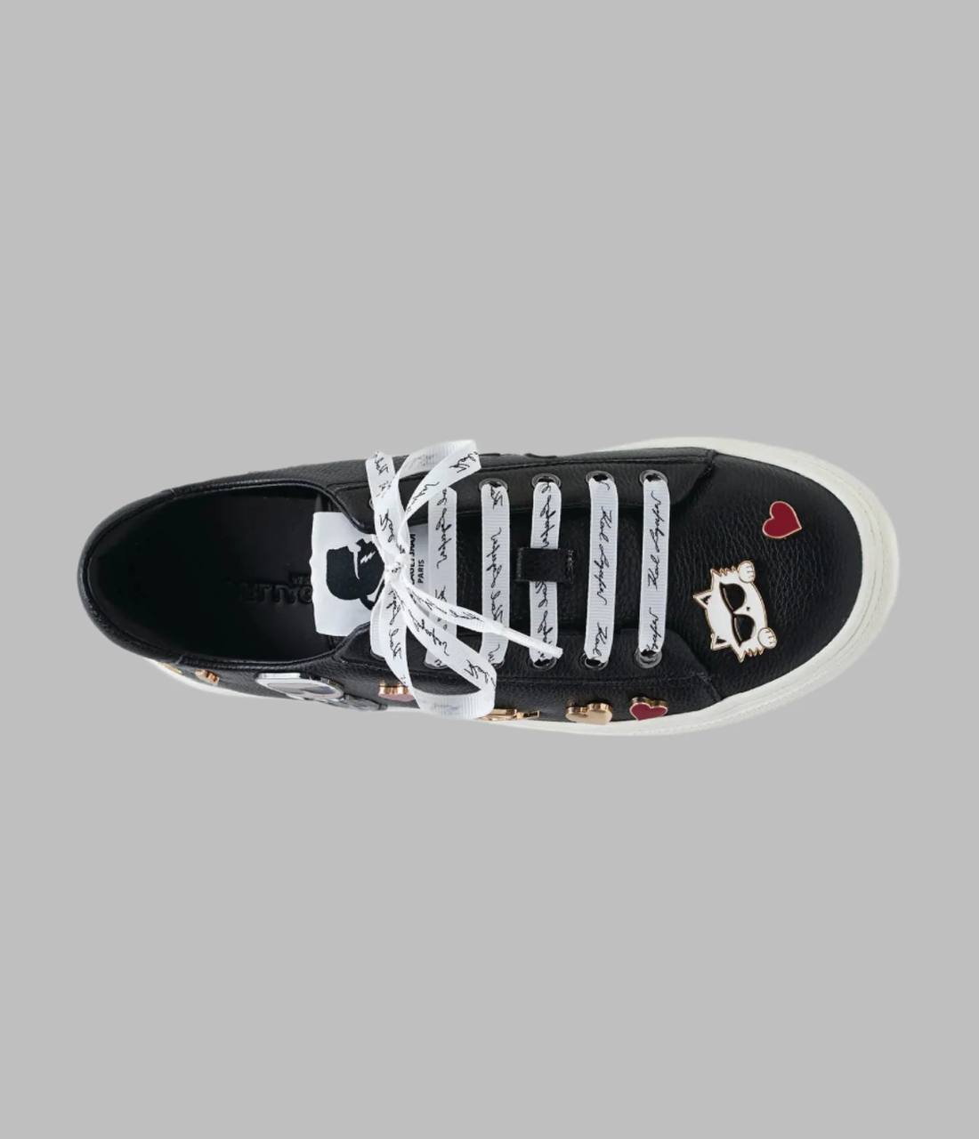 Foto 4 pulgar | Tenis Karl Lagerfeld Sneakers Cate Pins Color Negro Casual De Piel Mujer Original