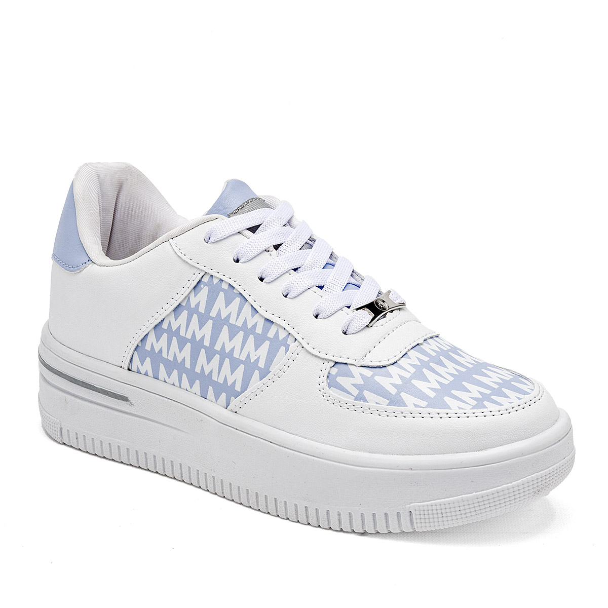 Foto 2 pulgar | Moramora Tenis Urbano Para Mujer Blanco Azul