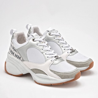 Foto 2 | Moramora Tenis Urbano Para Mujer Blanco Plata Gris