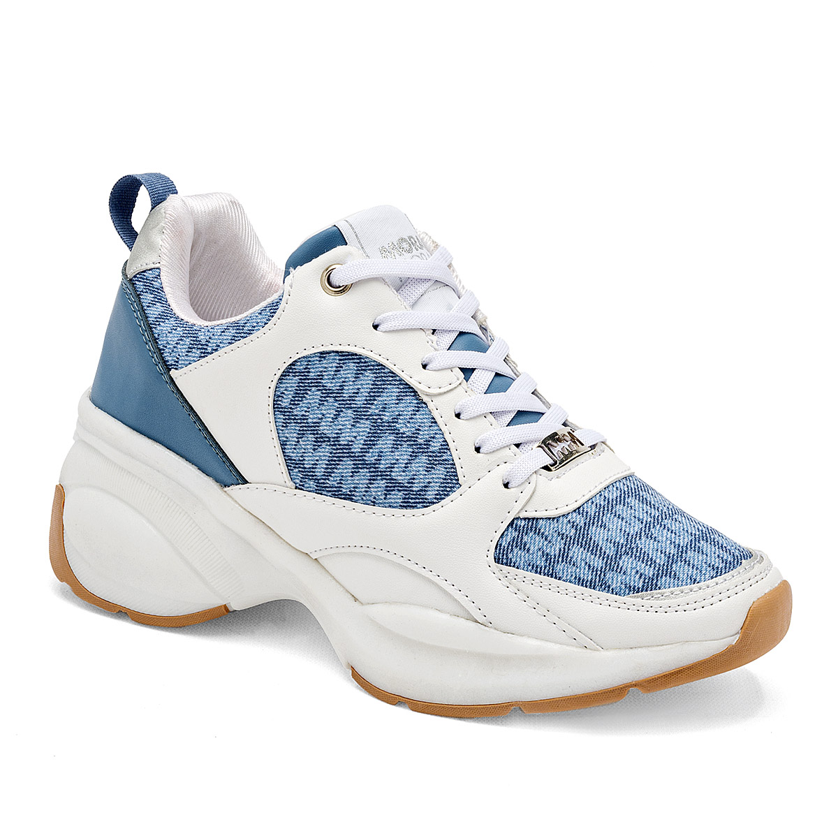 Foto 2 pulgar | Moramora Tenis Urbano Para Mujer Blanco Azul