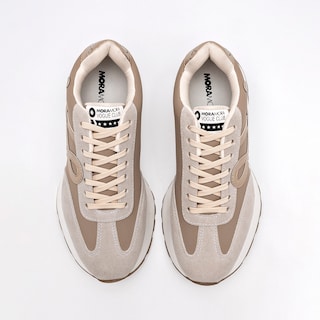 Foto 3 | Moramora Tenis Urbano Para Mujer Late Beige Oro