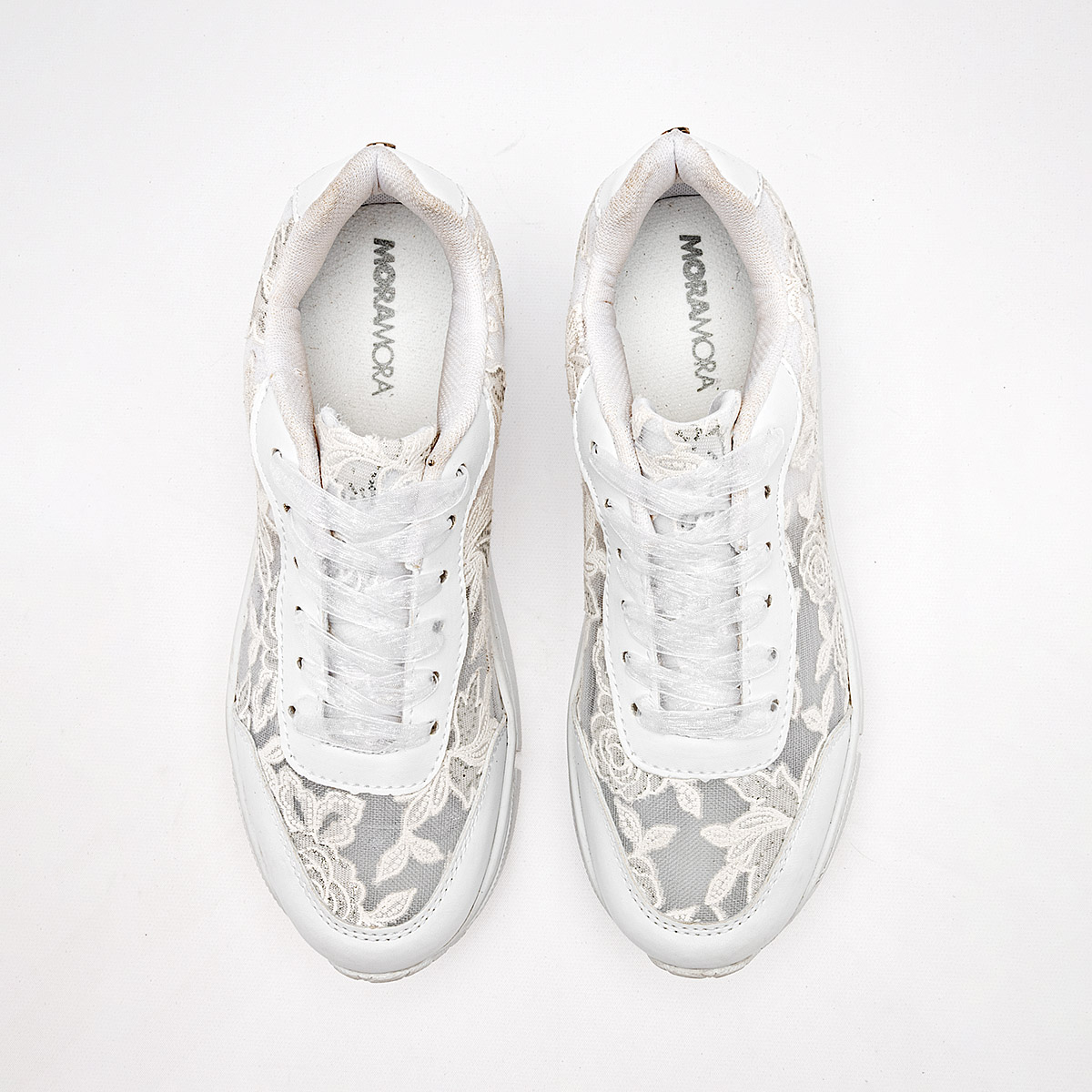 Foto 3 | Moramora Tenis Urbano Para Mujer Blanco