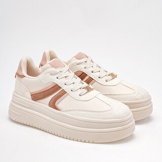 Foto 2 | Moramora Tenis Urbano Para Mujer Latte Rosa