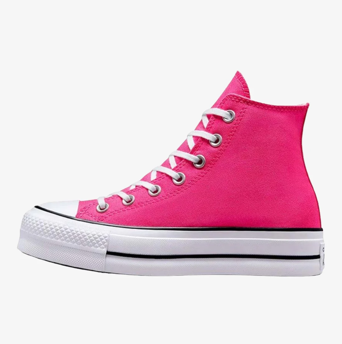 Foto 3 pulgar | Tenis Converse Ctas Lift Hi Bota Rosa Plataforma Para Mujer - Original