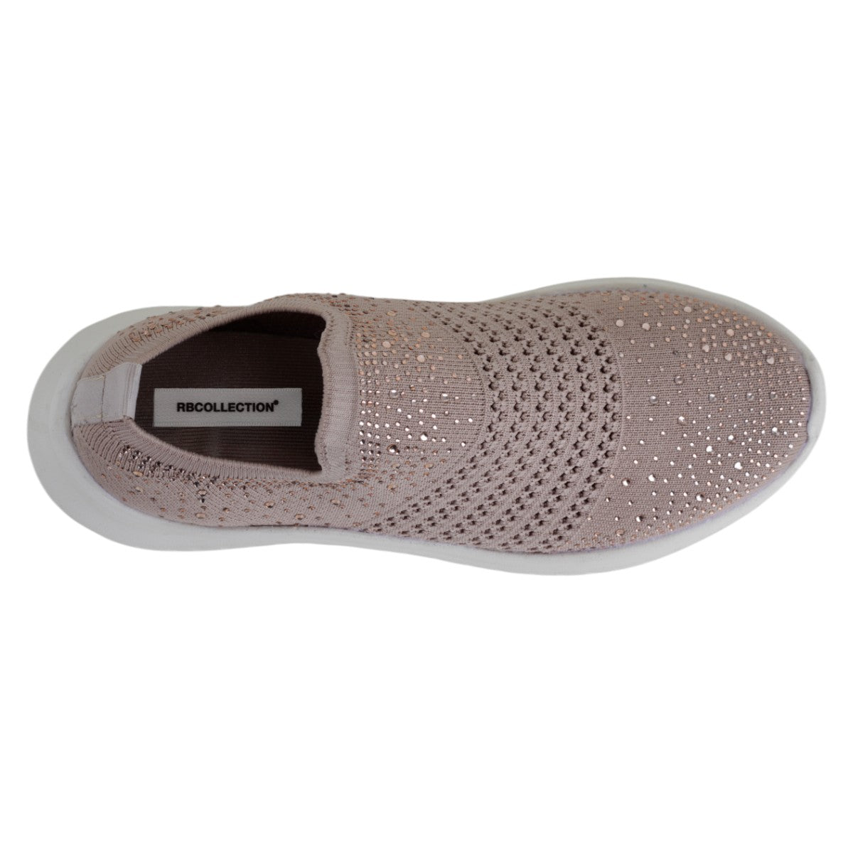 Foto 3 | Tenis Sin Cordones Exterior Textil Color Beige Para Mujer De Rbcollection