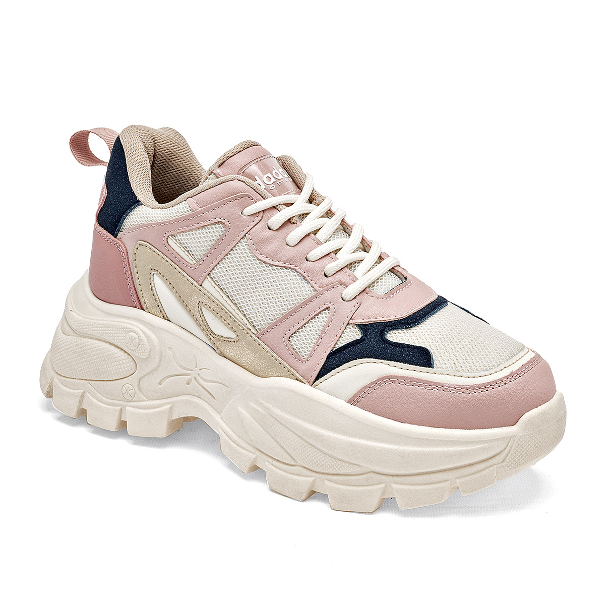 Foto 1 | Daddy Tenis Urbano Para Mujer Beige Rosa Marino