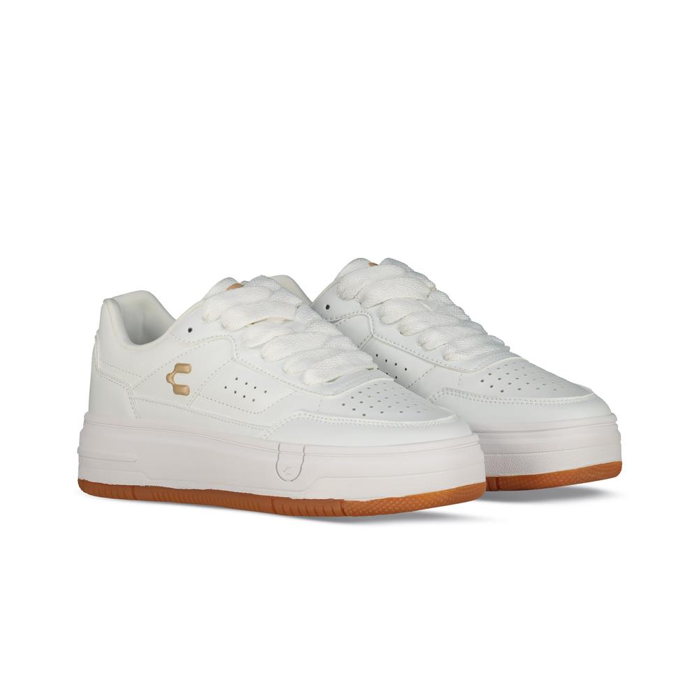 Foto 6 pulgar | Tenis Mujer Charly Sport Comodo Escolar Blanco