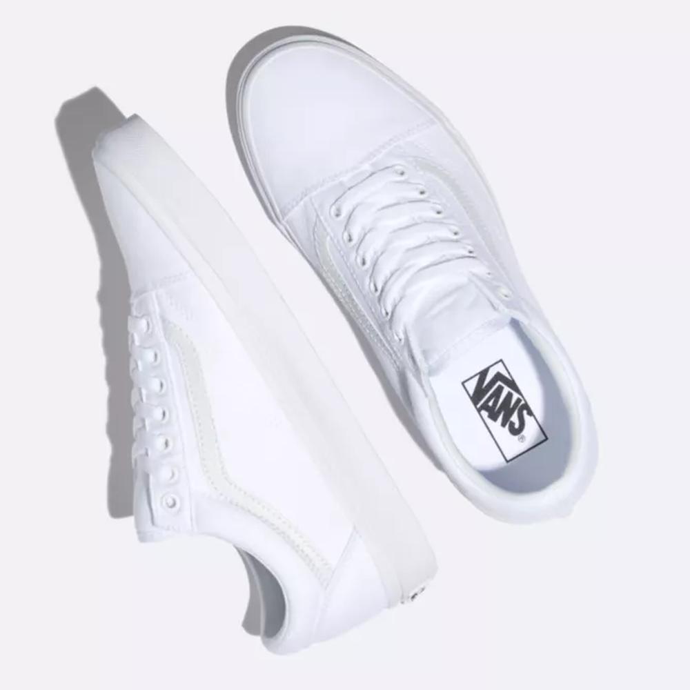 Foto 3 | Tenis Vans Mujer Originales Old Skool color Blanco