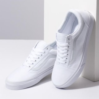 Foto 4 | Tenis Vans Mujer Originales Old Skool color Blanco