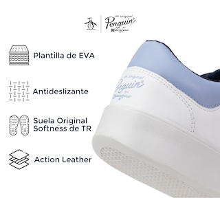 Foto 5 | Tenis Original Penguin OP100354W color Blanco Style Janny