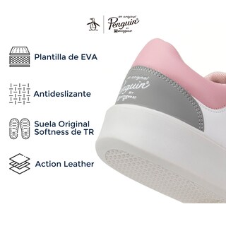 Foto 5 | Tenis Original Penguin OP100355W color Blanco Style Janny