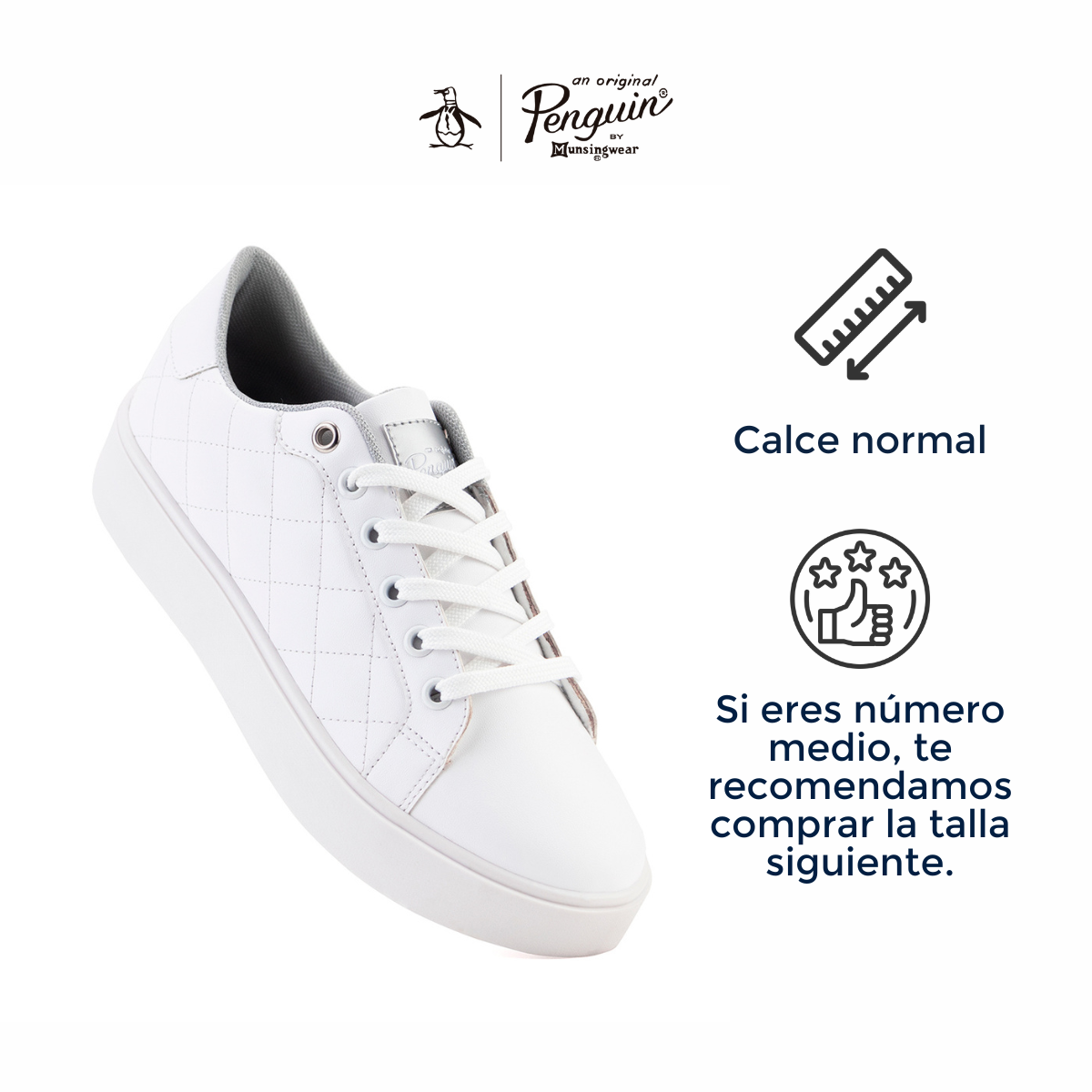 Foto 7 pulgar | Tenis Original Penguin Style Cloe Blanco