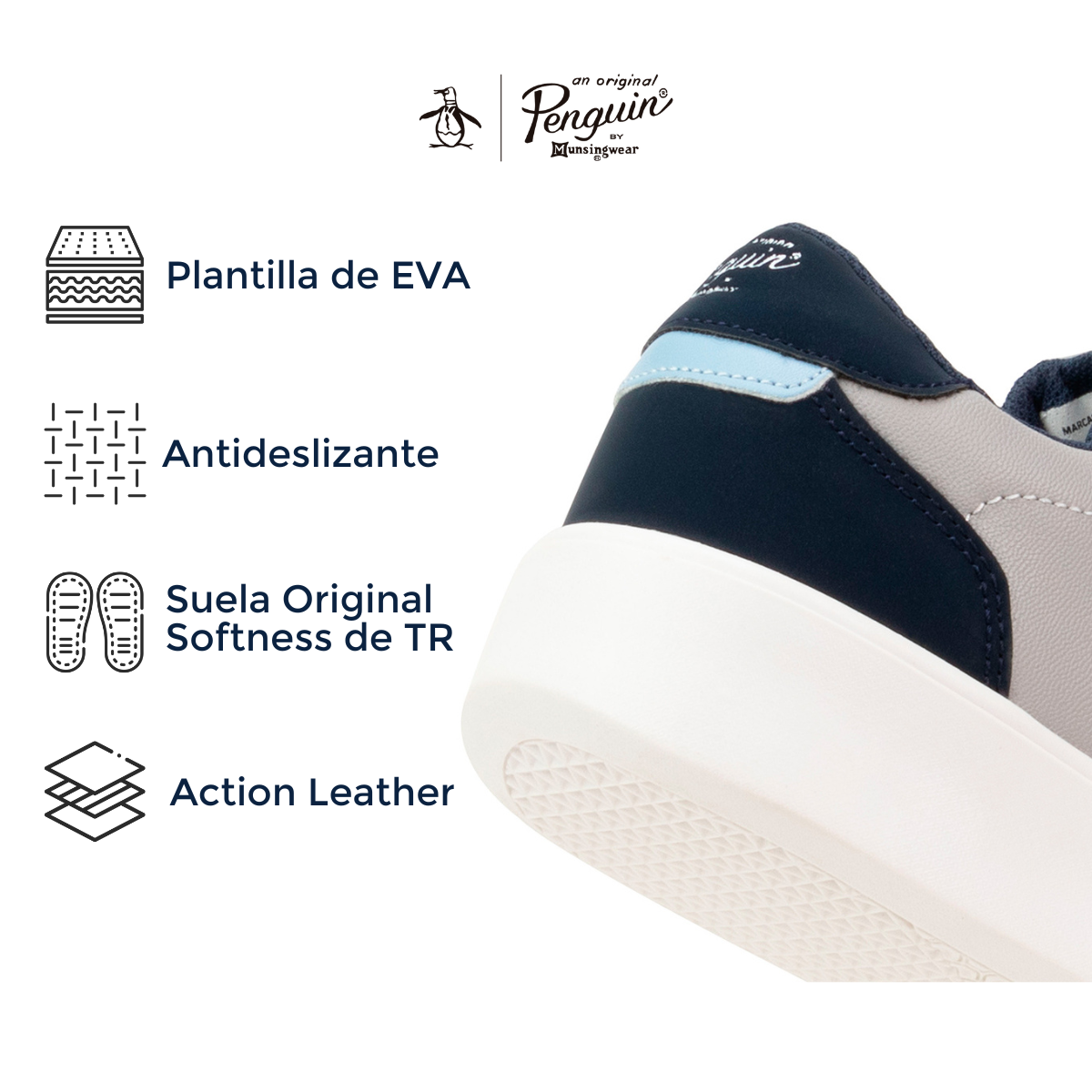 Foto 6 pulgar | Tenis Original Penguin Style Emilly Azul Marino