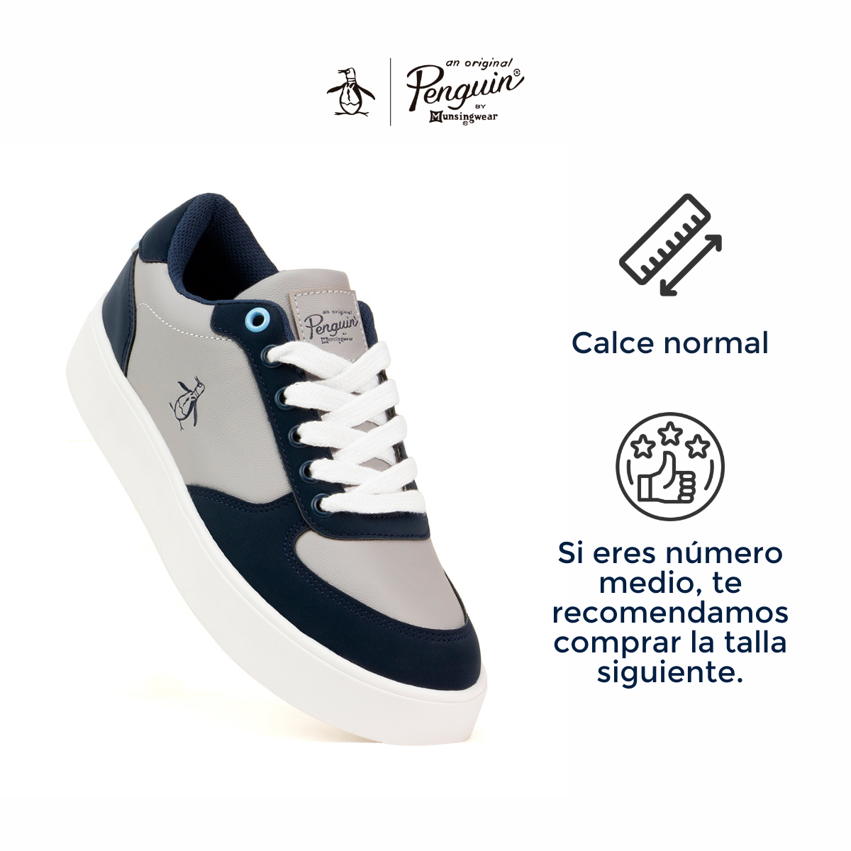 Foto 7 pulgar | Tenis Original Penguin Style Emilly Azul Marino