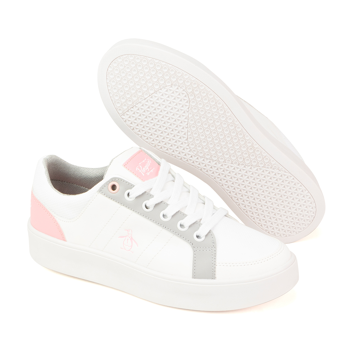 Foto 2 pulgar | Tenis Original Penguin Style Lissa Blanco-gris