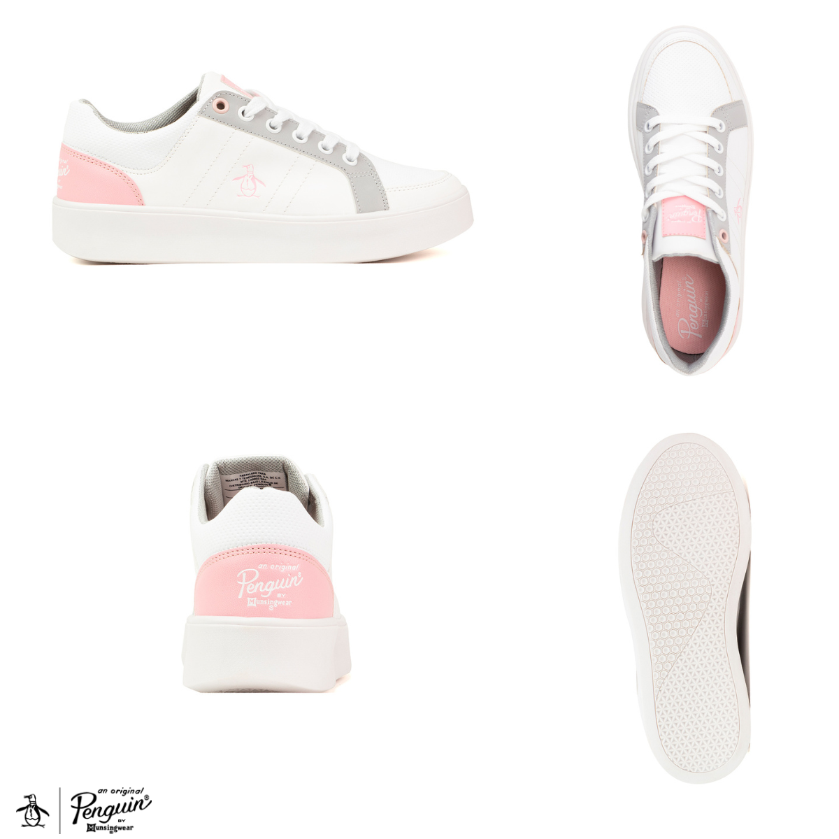 Foto 8 pulgar | Tenis Original Penguin Style Lissa Blanco-gris