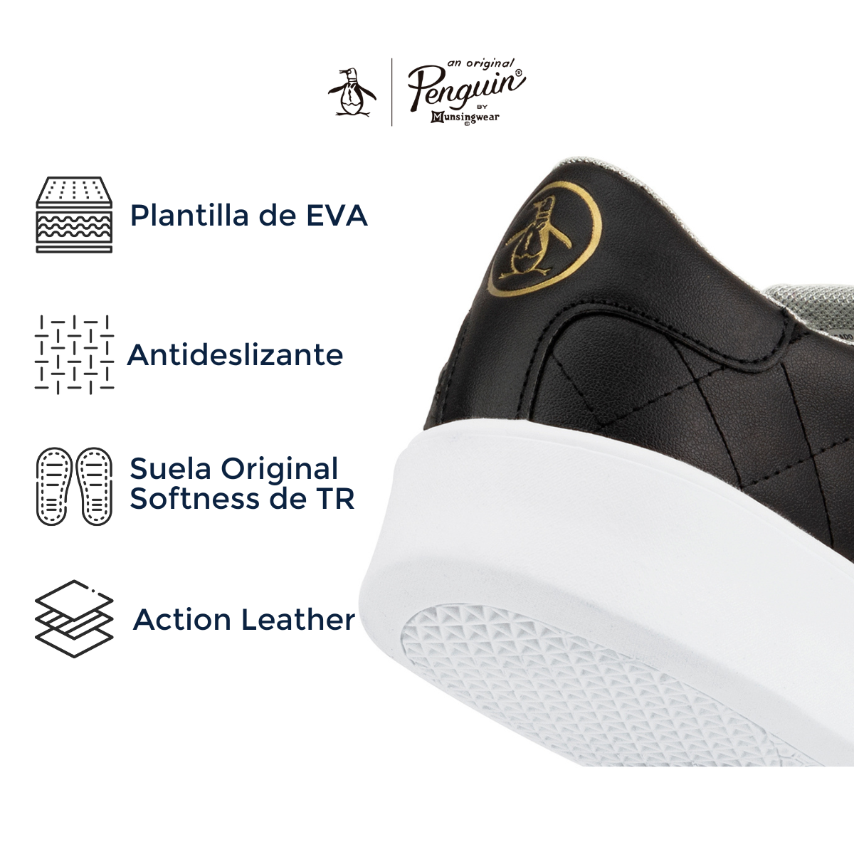 Foto 6 pulgar | Tenis Original Penguin Style Cloe Negro