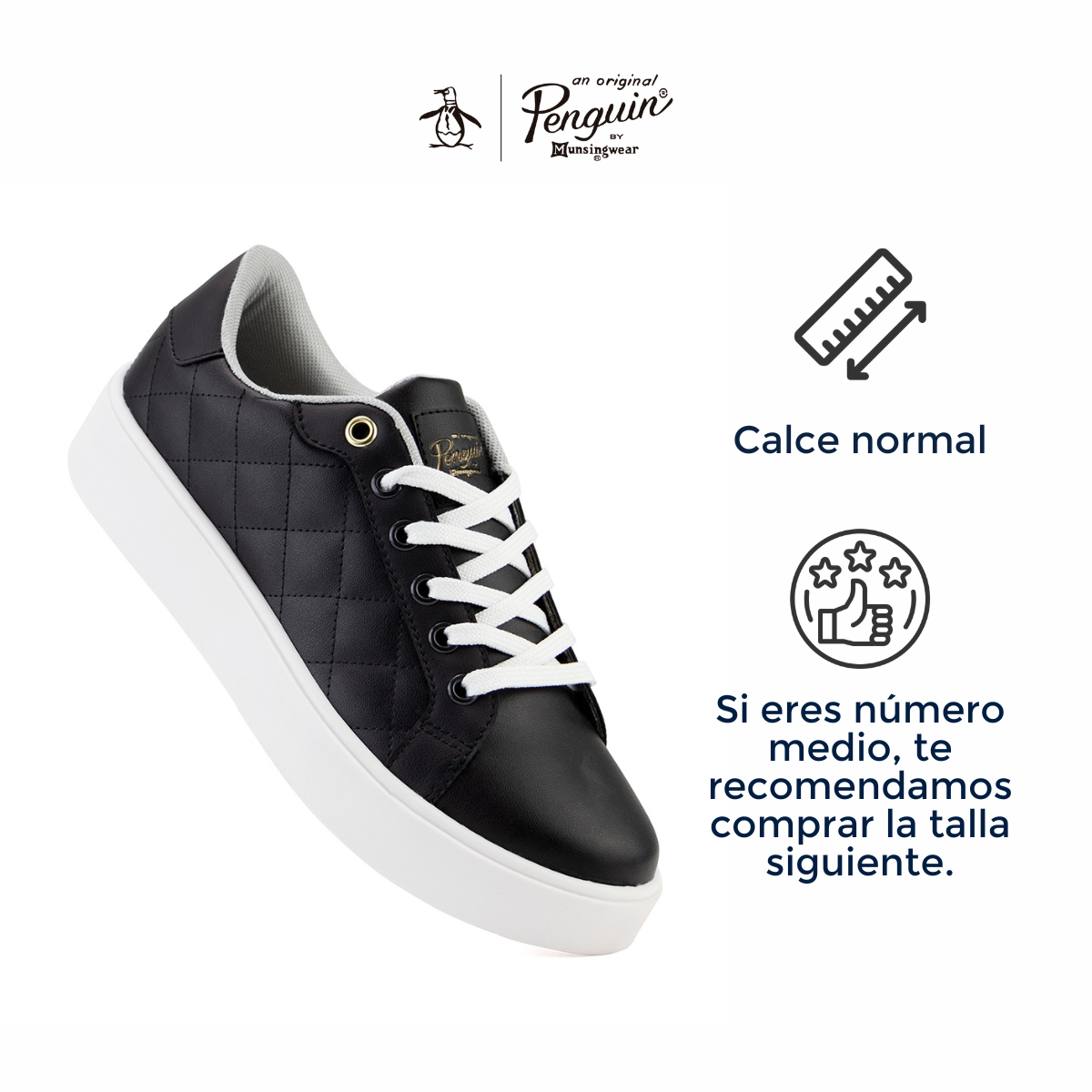 Foto 7 pulgar | Tenis Original Penguin Style Cloe Negro