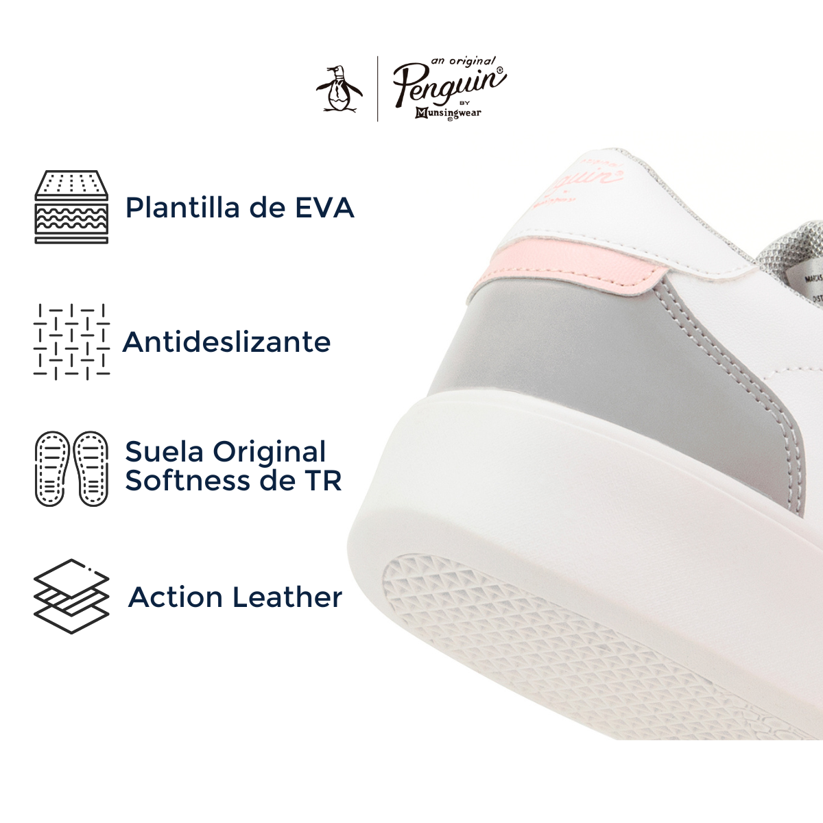 Foto 6 pulgar | Tenis Original Penguin Style Emilly Blanco